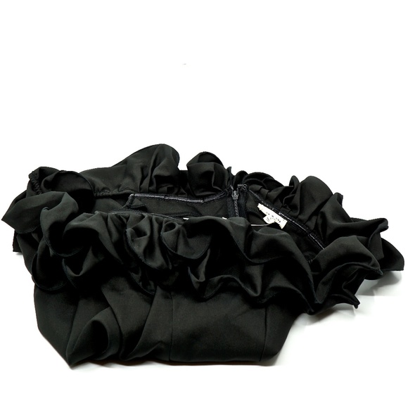 TEA & CUP~BLACK RUFFLE WIDE-LEG JUMPSUIT~NWT - Picture 3 of 5